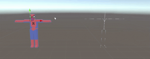 SpiderMan voxel limb alignment with skeleton