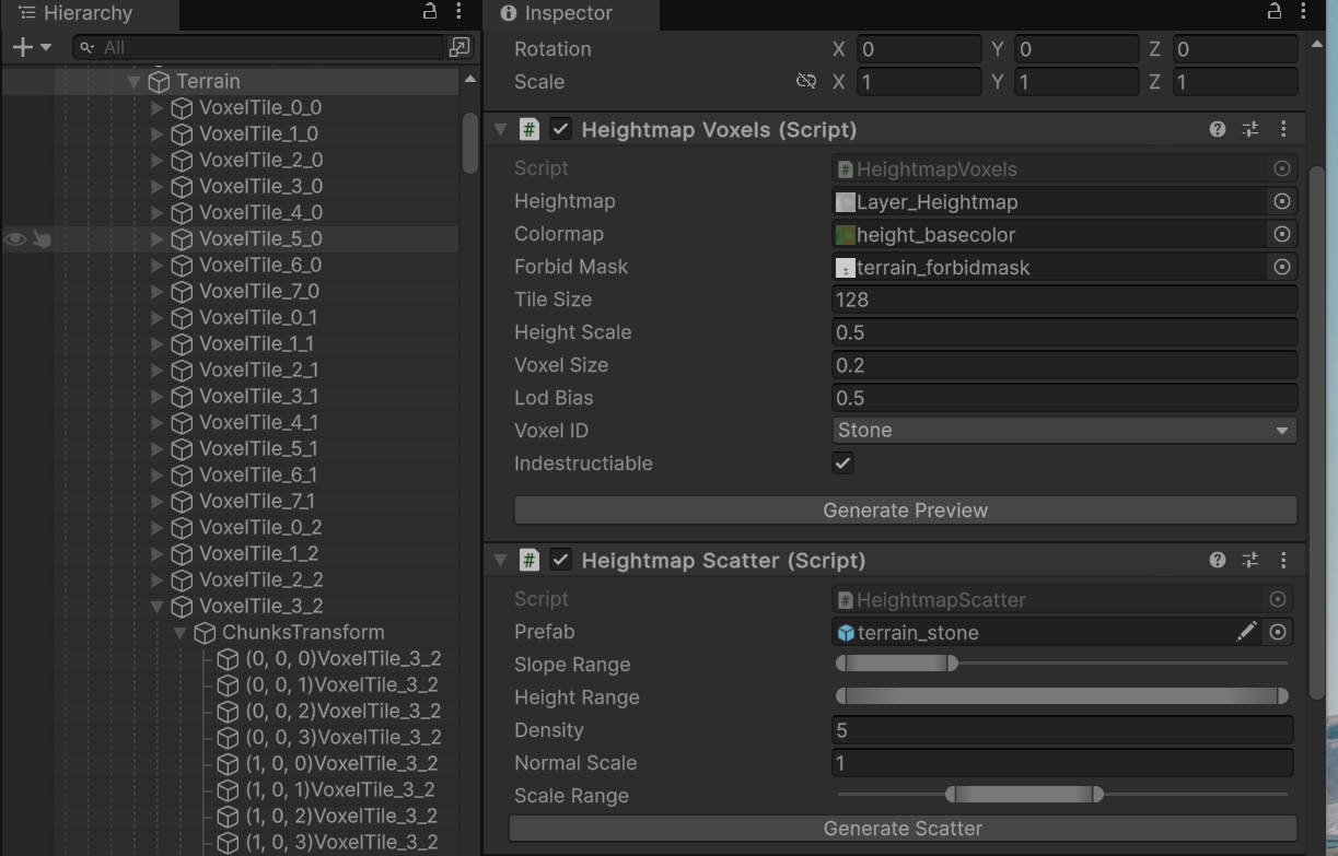 Heightmap Voxels Settings