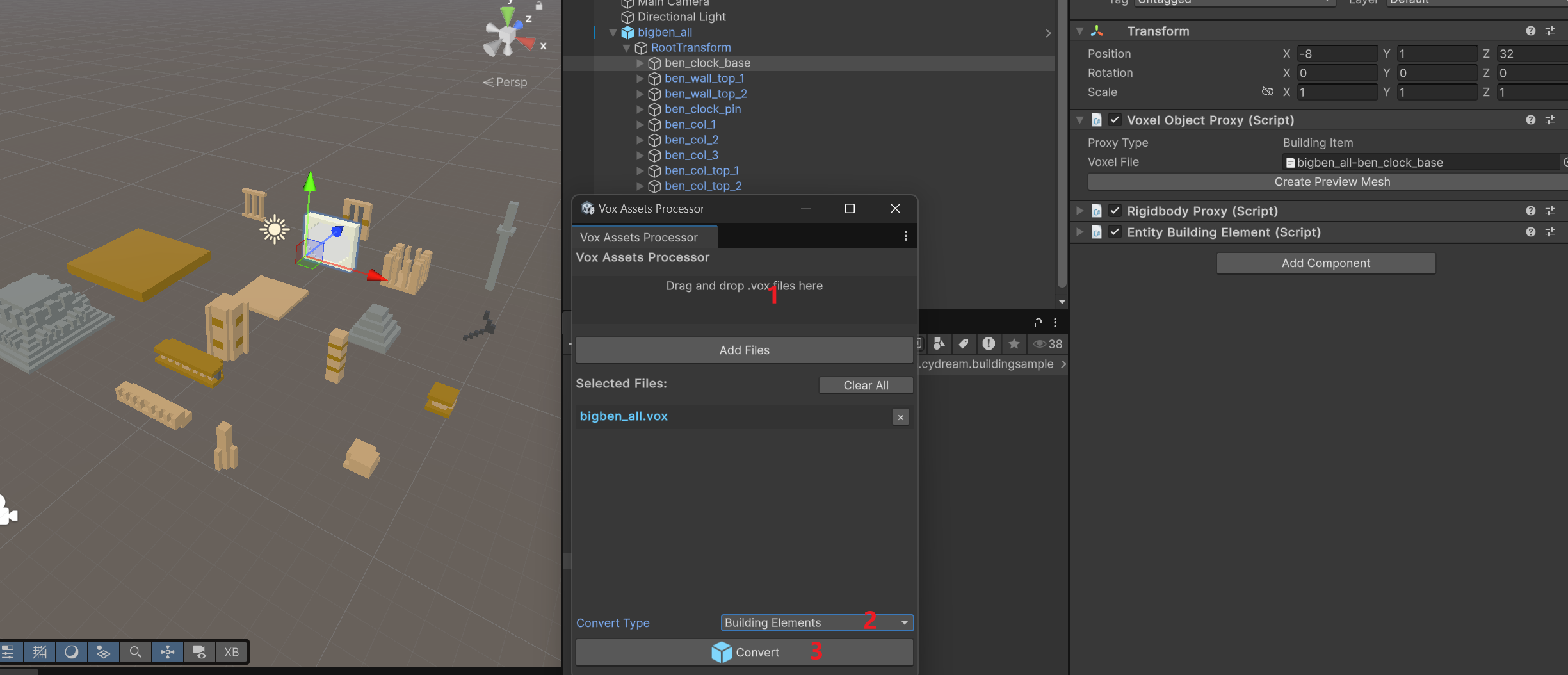 Import building elements